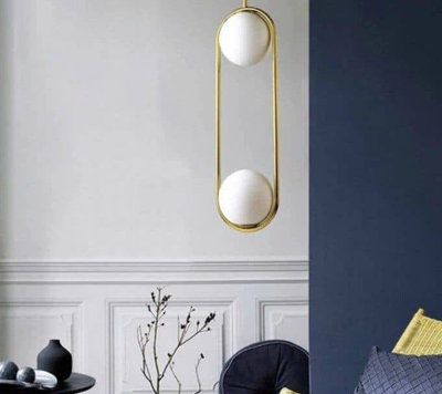 Chandelier - Metal & Glass - Gold -20 x 100 cm
