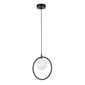 Chandelier - Metal & Glass - Black - 20 x 80 cm