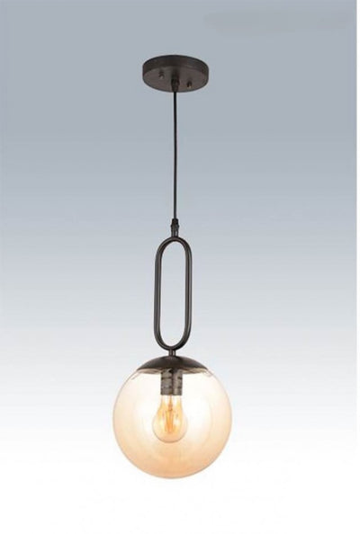 Chandelier - Metal & Glass - Black - 15 x 100 cm