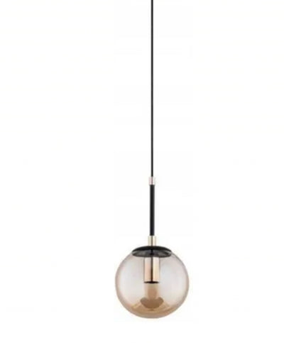 Chandelier - Metal & Glass - Black & Gold - 15 x 100 cm