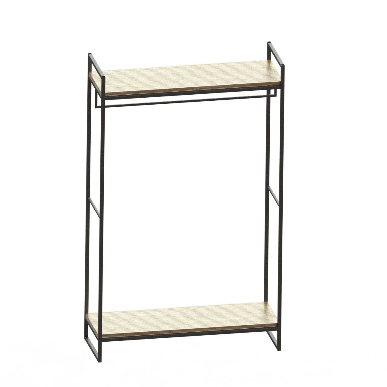 شماعة ملابس - ستيل - خشب إم دي إف - أسود - 120x40x150 سم