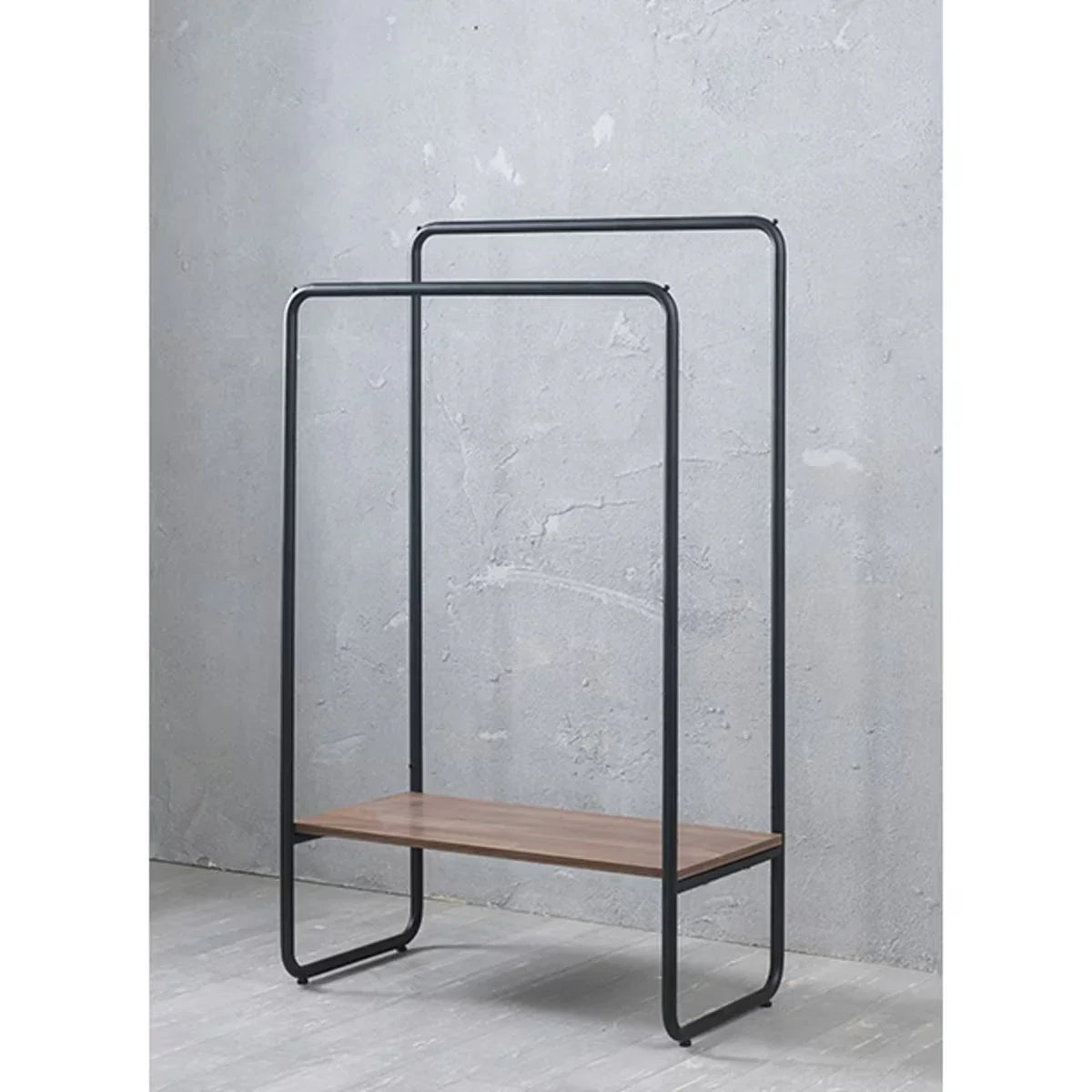 شماعة ملابس - ستيل - خشب إم دي إف - أسود - 120x50x150 سم