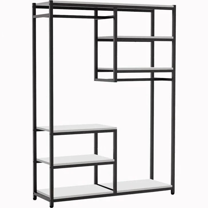 شماعة ملابس - ستيل - خشب إم دي إف - أسود - 120x40x180 سم