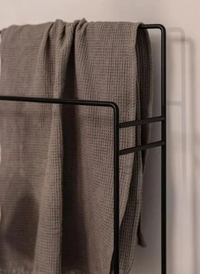 Towel Holder - Steel - Black - 60x20x80 cm