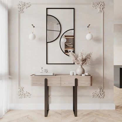 Mirror - Steel -Black - 60x140 cm