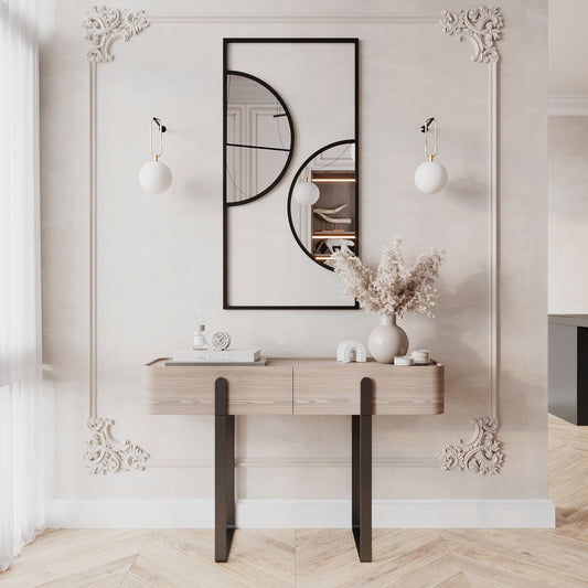Mirror - Steel -Black - 60x140 cm