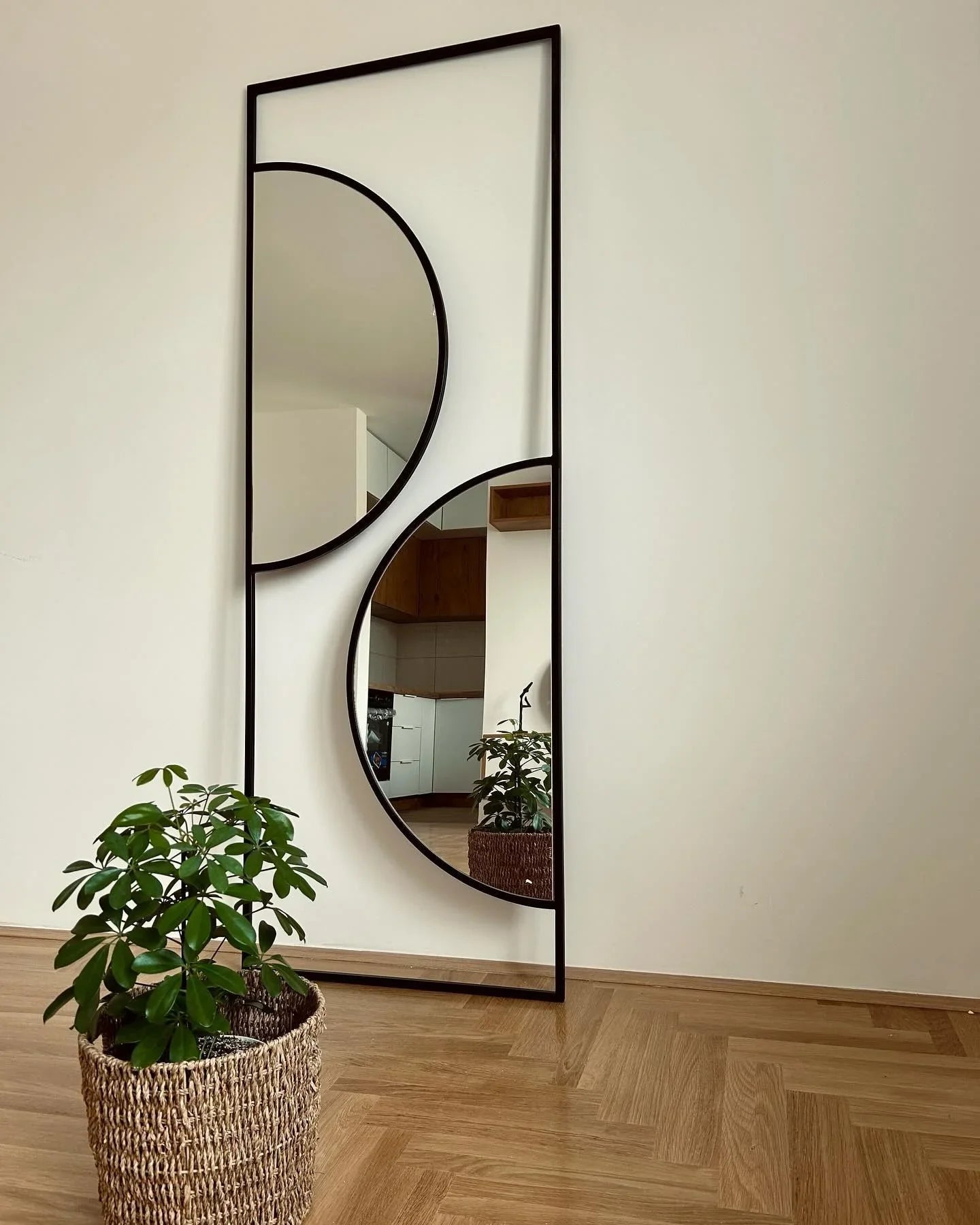 Mirror - Steel -Black - 60x140 cm