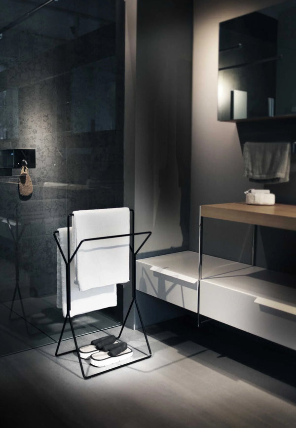 علاقو فوط  - ستيل - أسود - 60x30x80 سم