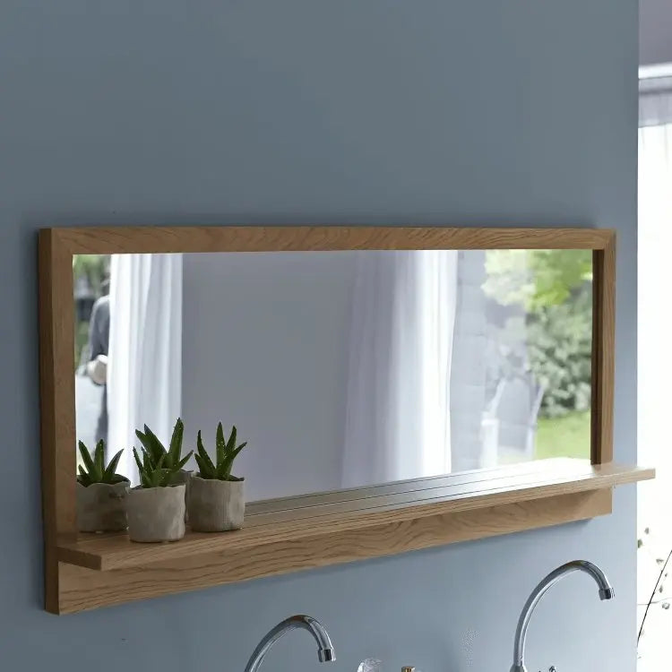 Mirror with shelf -NW-Brown - 120x12x70 cm