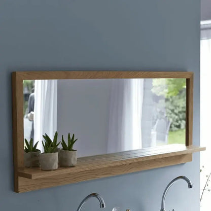 Mirror with shelf -NW-Brown - 120x12x70 cm