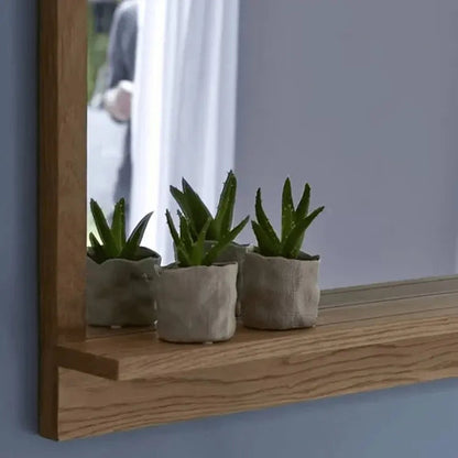 Mirror with shelf -NW-Brown - 120x12x70 cm