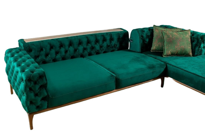 أريكة - خشب زان - مخمل - أخضر - BW.SO.503.0028