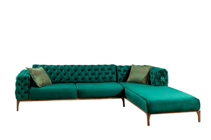 أريكة - خشب زان - مخمل - أخضر - BW.SO.503.0028