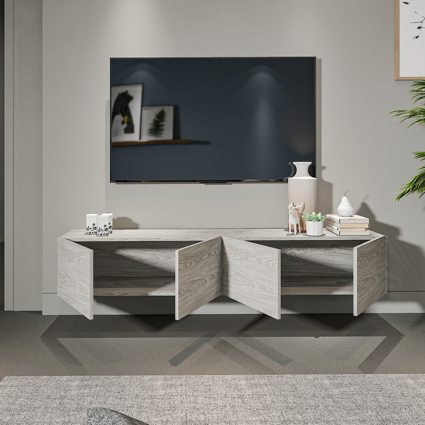 TV Unit - Multi Color - MDF - 180x35x32 cm
