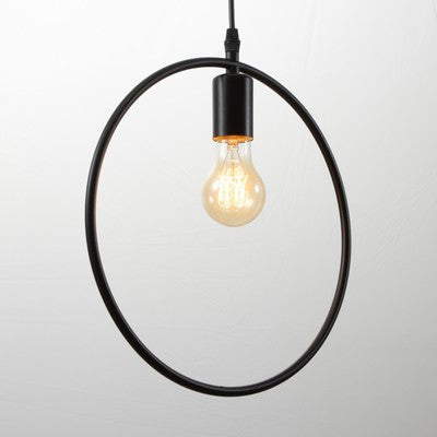 Chandelier - Metal & Glass - Black - 25 x 80 cm