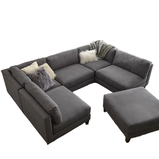 أريكة - خشب زان - كتان - رمادي غامق - BW.SO.503.0036