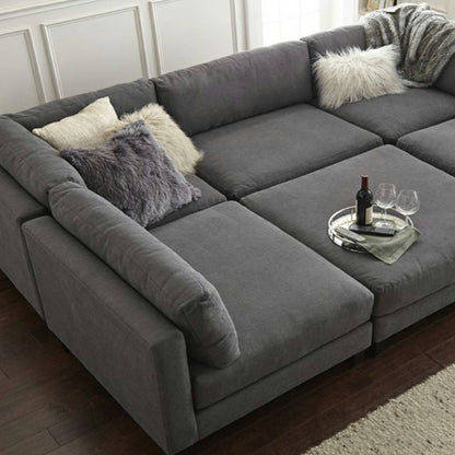 أريكة - خشب زان - كتان - رمادي غامق - BW.SO.503.0036