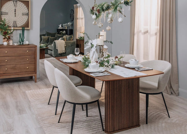 Dining Table - Brown - MDF Wood - 190x100x90 cm