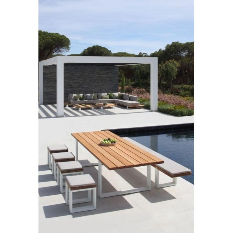 Outdoor Set - 6 Pieces - White & Beige