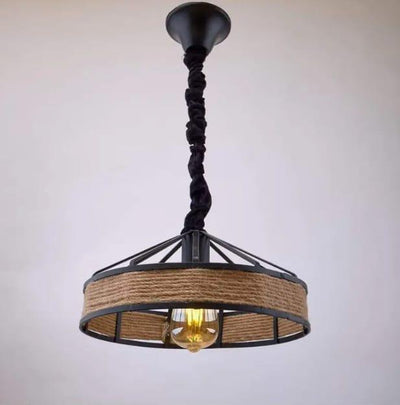 Chandelier - Metal & Glass - Black - 30 x 47 cm