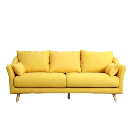 أريكة - خشب زان - كتان - أصفر - BW.SO.503.0043