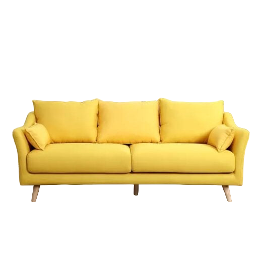 أريكة - خشب زان - كتان - أصفر - BW.SO.503.0043