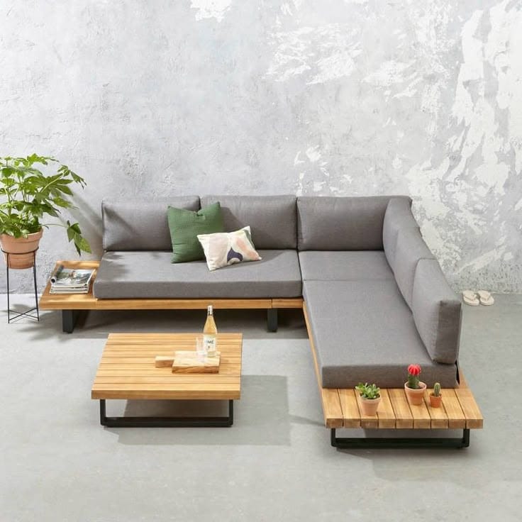 Outdoor Set - 3 Pieces - Black & Grey