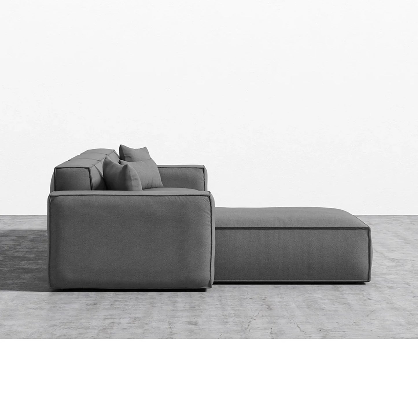 Sofa L Shape - Natural Wood - Multi Fabric - Multi color - 280x180x90x75 cm