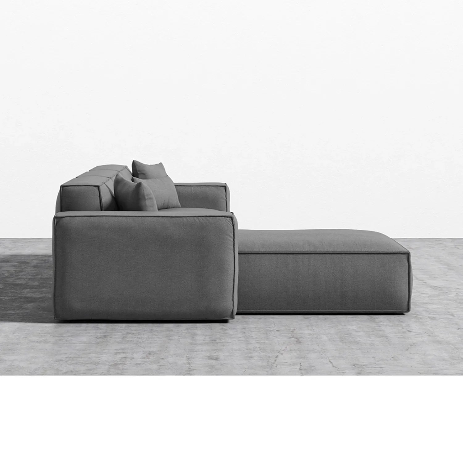 Sofa L Shape - Natural Wood - Multi Fabric - Multi color - 280x180x90x75 cm