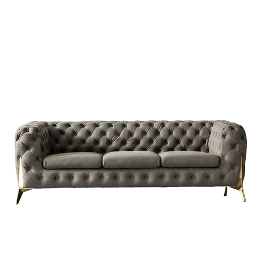 أريكة - خشب زان - مخمل - رمادي - BW.SO.503.0005