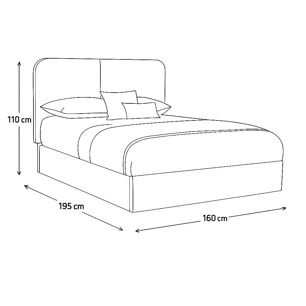 Bed - MDF - Velvet - Multi Sizes - Cataloug