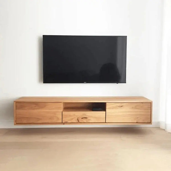 wall mounted T.V unit-MDF-wooden color-160x35x90 cm