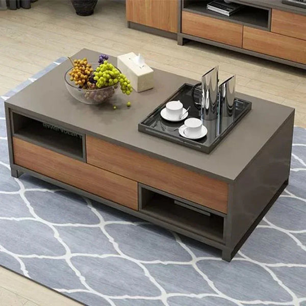 Coffee Table - MDF - Grey & Brown - 100x60x48 - Cataloug