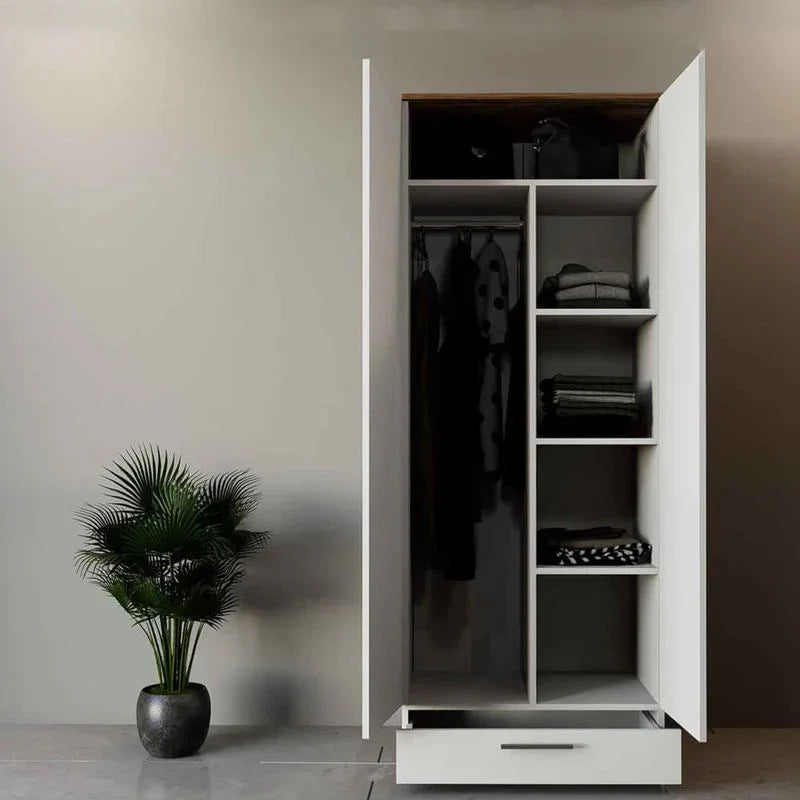 Wardrobe - MDF Wood - Multi Color - 80x52x180 cm - Cataloug