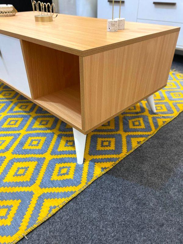 Coffee Table - MDF - Beige & White - 100x50x40 - Cataloug