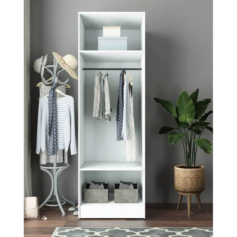 Wardrobe - MDF - White - 80x50x180 - Cataloug