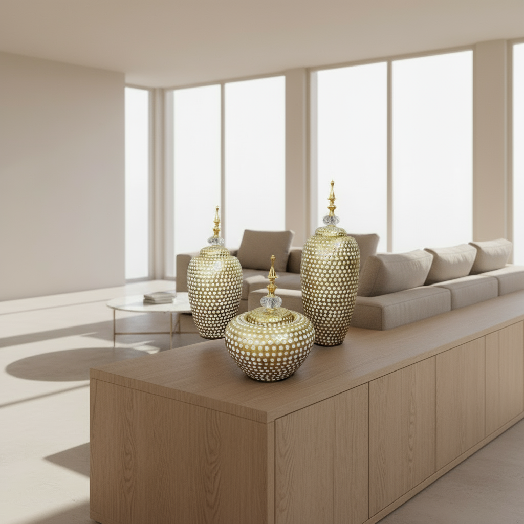 مزهرية - بوليستر - متعدد الألوان - متعدد الأحجام