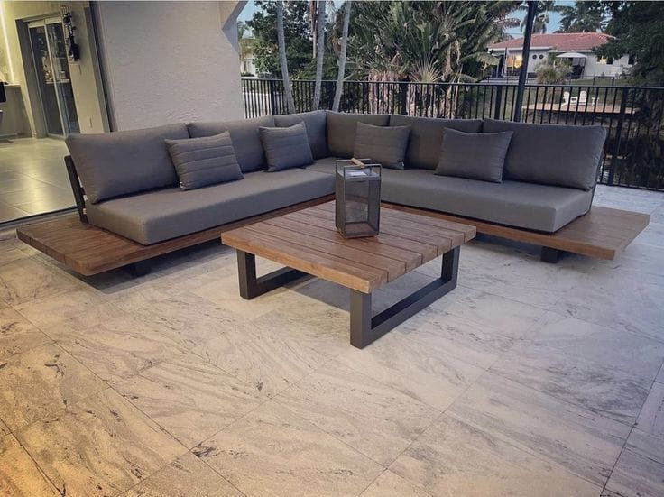 Outdoor Set - 3 Pieces - Black & Grey