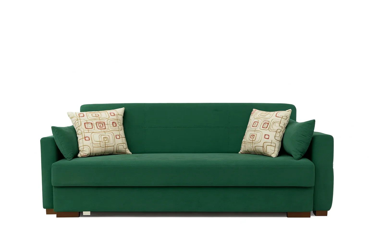 Sofa - Beech Wood - Linen Fabric - Green - 230x90 cm - Cataloug