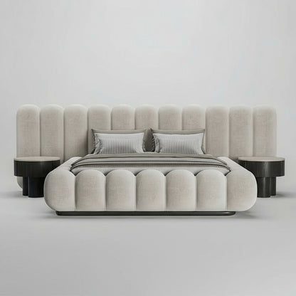 سرير - خشب ام دي اف- رمادي - متعدد المقاسات