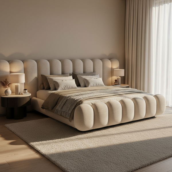 Bed - MDF Wood - Gray - Multi Size