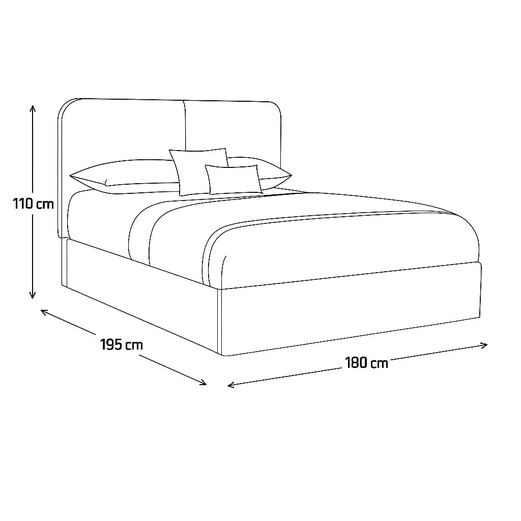 Bed - MDF - Velvet - Multi Sizes - Cataloug