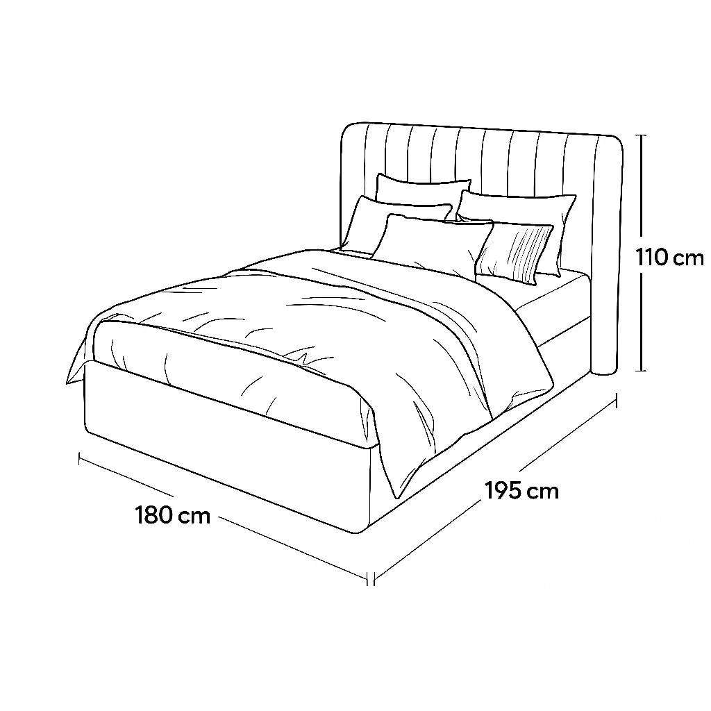 Bed - MDF - Velvet - Multi Sizes - Cataloug