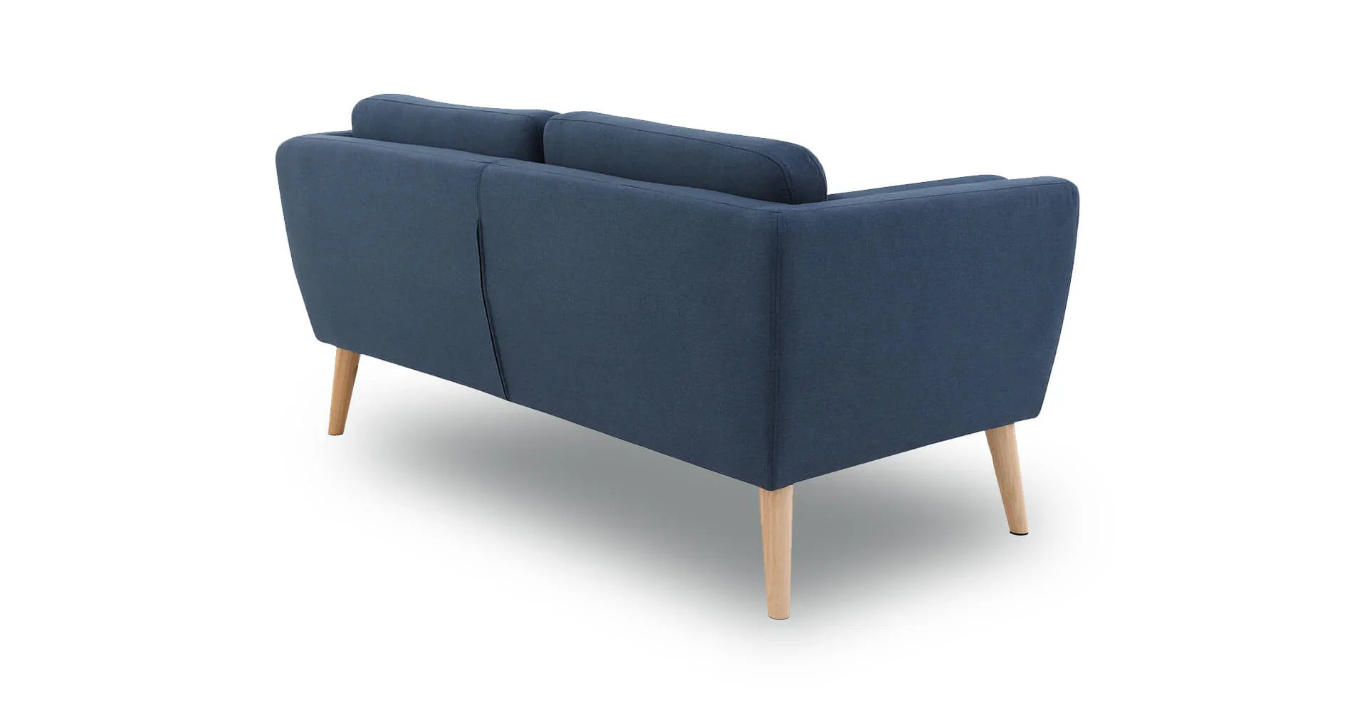 Sofa - Beech Wood - Linen Fabric - Blue 200x90x75 cm - Cataloug
