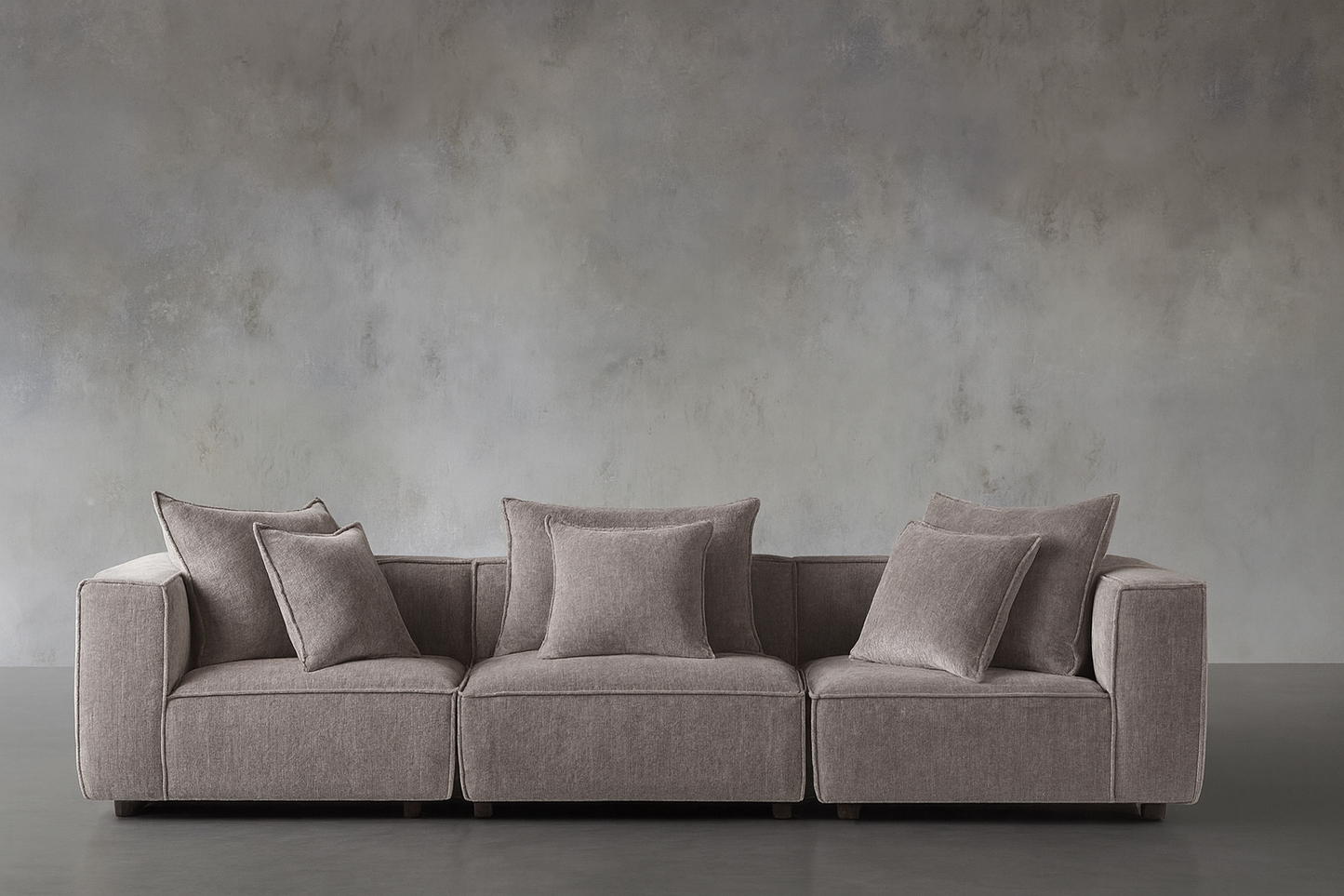 أريكة - خشب زان - كتان - رمادي - BW.SO.503.0040
