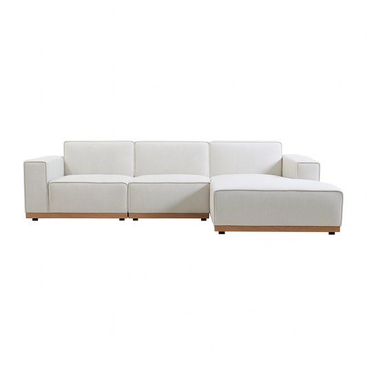 أريكة - خشب زان - كتان - أبيض - BW.SO.503.0043