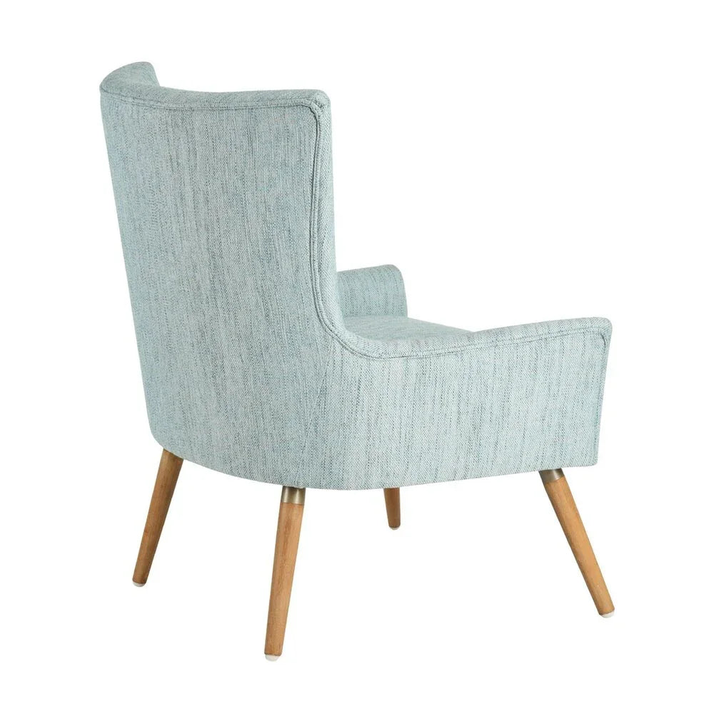 Arm Chair - Beech Wood - Linen Fabric - Blue 80x80x90 cm - Cataloug