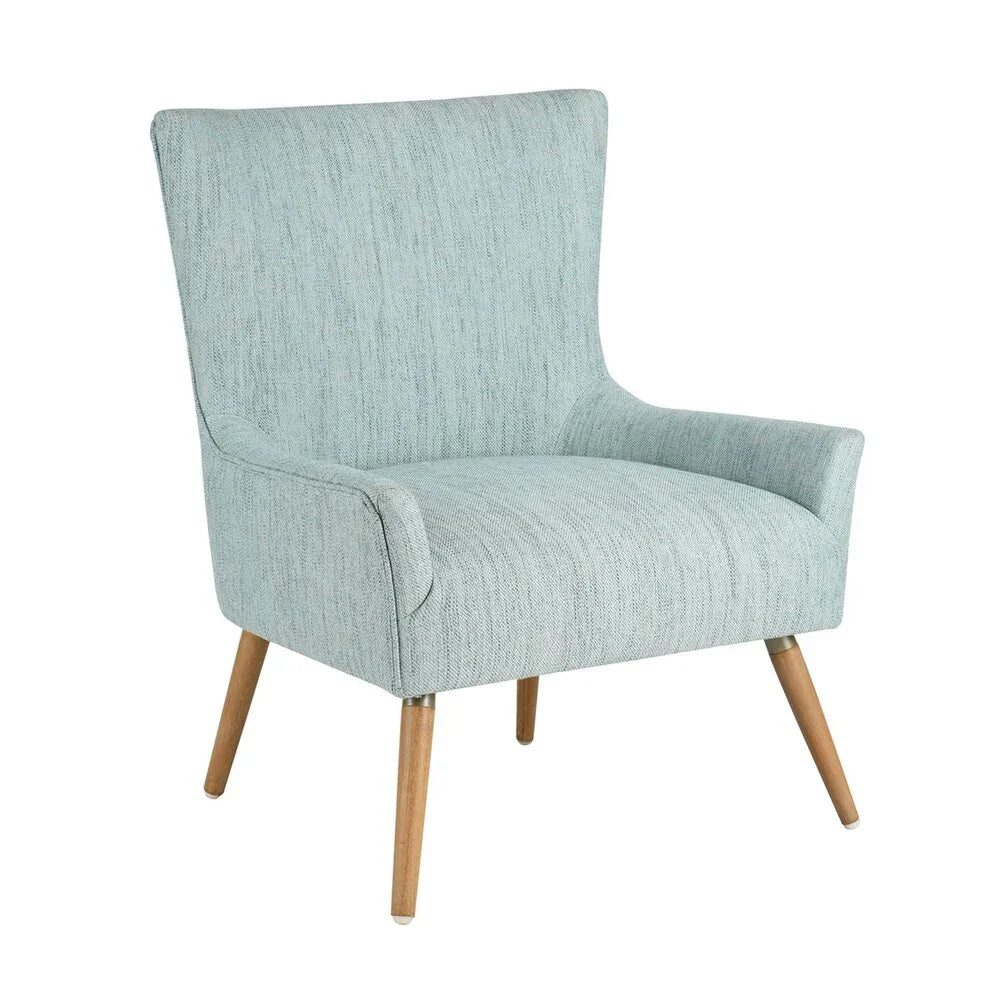 Arm Chair - Beech Wood - Linen Fabric - Blue 80x80x90 cm - Cataloug