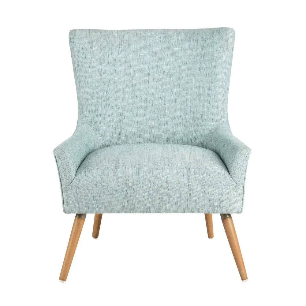 Arm Chair - Beech Wood - Linen Fabric - Blue 80x80x90 cm - Cataloug