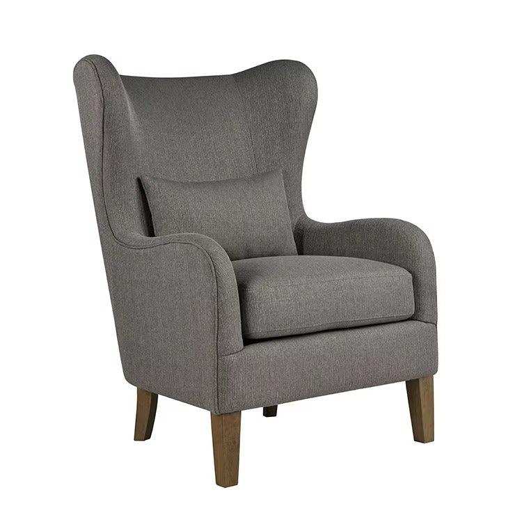 Arm Chair - Beech Wood - Linen Fabric - Grey - 80x80x110 cm - Cataloug